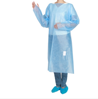 Disposable backward wear isolation suit (PP+PE composite)